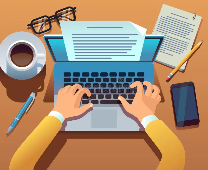 writer-writes-document-journalist-create-storytelling-laptop-hands-typing-computer-keyboard-story-writing-vector-concept-135109709